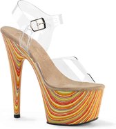 Pleaser Muiltjes -36 Shoes- ADORE-708JB Paaldans schoenen Multicolours/Transparant