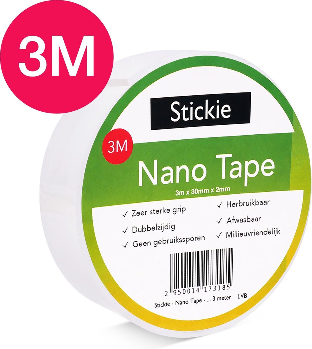 Stickie - Nano Tape - Dubbelzijdig Tape - Gekko Tape - 3 meter - Stickie