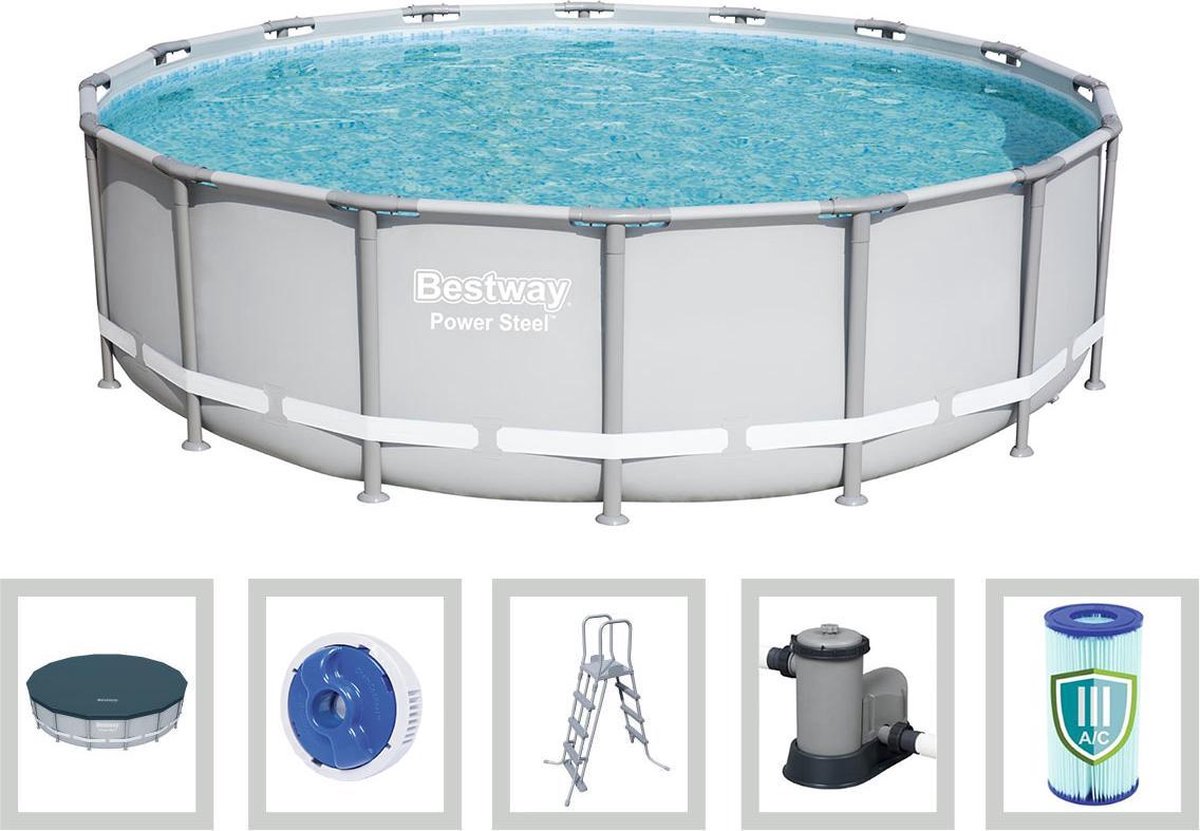 Gre zwembad Kea 350x120 cm rond (set