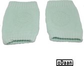 Set van 4 baby kniebeschermers - Mint groen- Baby kniepads - Unisex - One size - oDaani