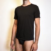 Giuliano - Heren Ondershirt Met Ronde Hals - Maat XL - Zwart
