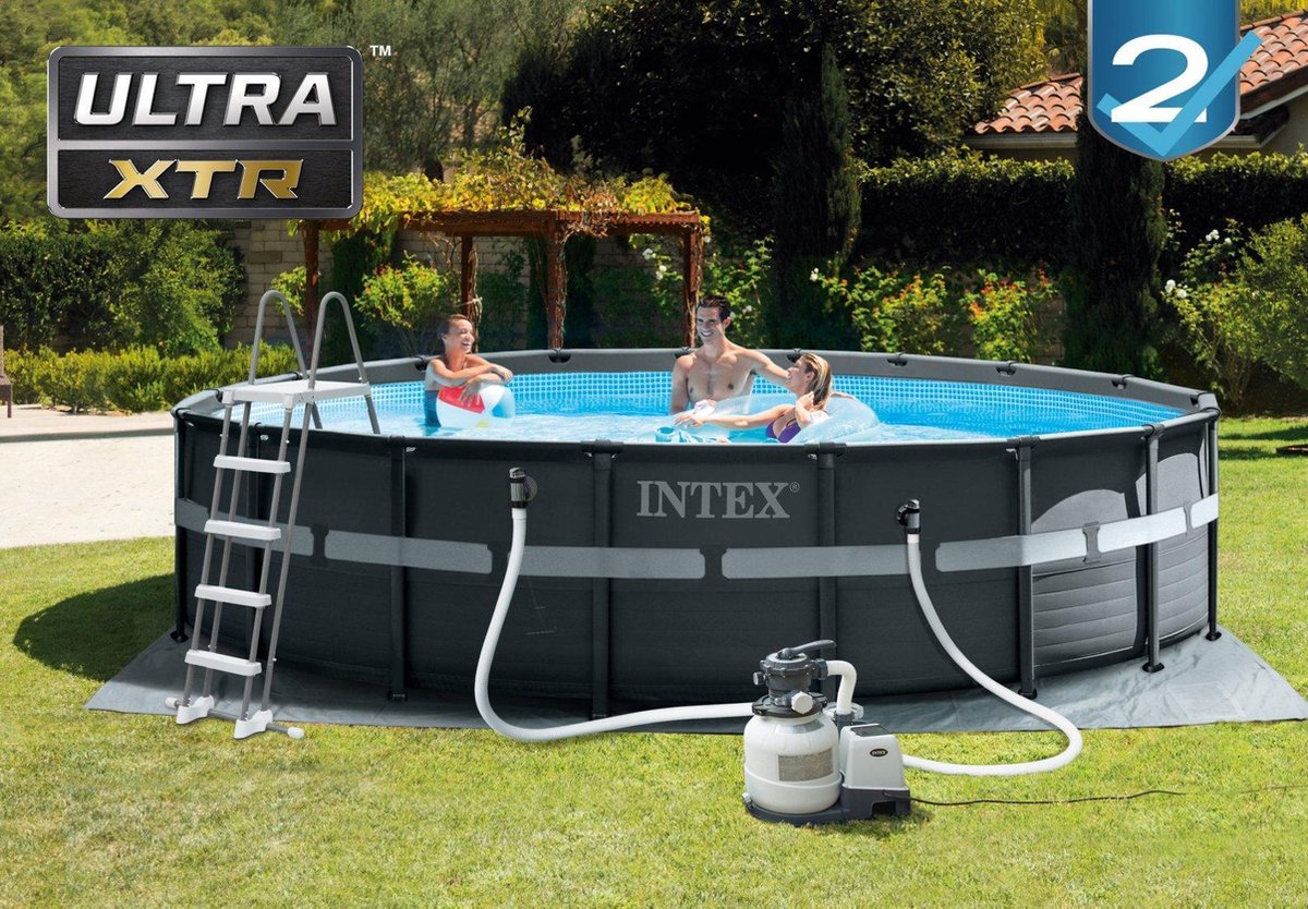 Intex zwembad rond Ultra XTR Frame 549x132 cm met zandfilter en