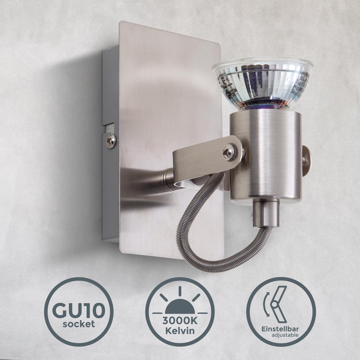 B.K.Licht - Plafondlamp - met glas - woonkamer plafonniére - 3.000K