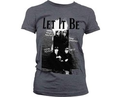 The Beatles Dames Tshirt -M- Let It Be Grijs