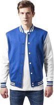 Urban Classics College jacket -S- 2-Tone Sweat Blauw/Wit
