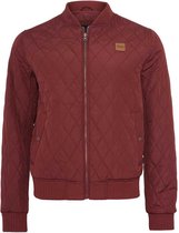 Urban Classics - Diamond Quilt Nylon Jacket - L - Bordeaux rood/Rood