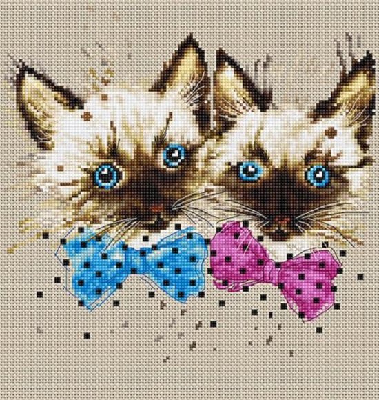 Kit Point De Croix Luca-S - Chat Sauvage - DIY - Toile Et Fils Inclus - BU5081