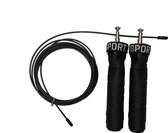 Siston® Springtouw met Kogellagers - met Draagtas & GRATIS Kabel - Speedrope - 3m - Zwart