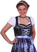 Dirndl JULIA Zilver -Zwart (mt 40)