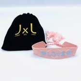 Jobo by JET - Bohemian Dames Armband - Love - Roze - Blauw -