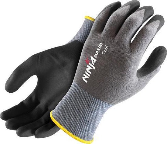 Ninja maxim cool allround montage werkhandschoenen 34872-070 luchtdoorlatend - nitril foam-coating - maat S/7 - Ninja Gloves