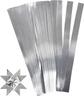 Vlechtstroken, zilver, L: 45 cm, d 4,5 cm, B: 10 mm, 100 stroken/ 1 doos