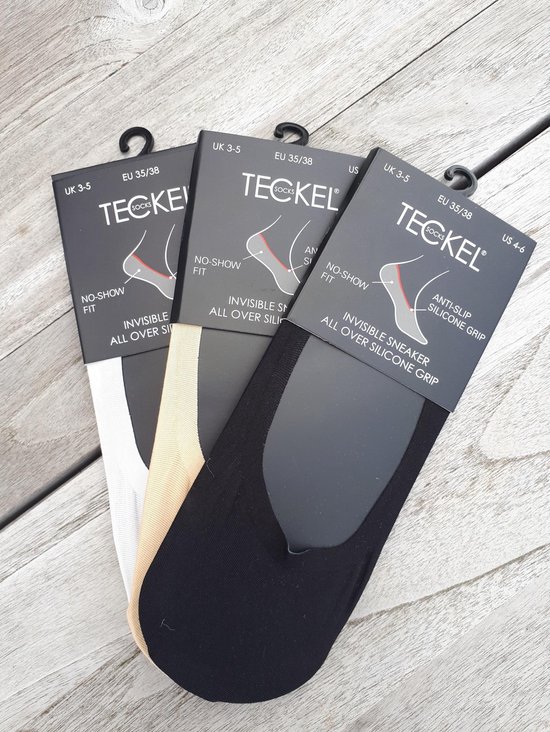 TEckel - Invisible sneaker All Over Silicone 10 paar - - Footies Multipack Kousenvoetje