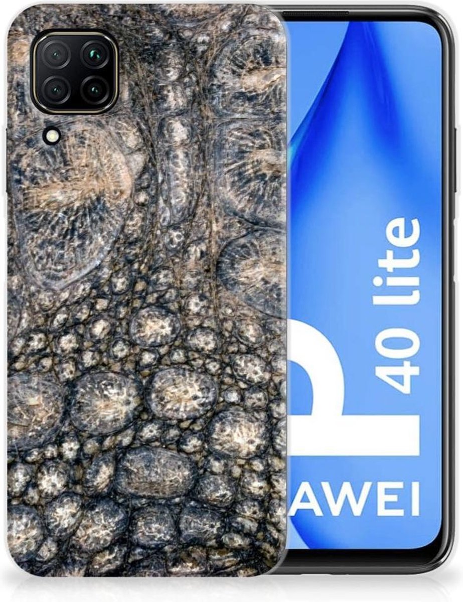 Huawei P40 Lite TPU Hoesje Krokodillenprint