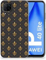 Backcase Siliconen Hoesje Huawei P40 Lite Telefoonhoesje Franse Lelie