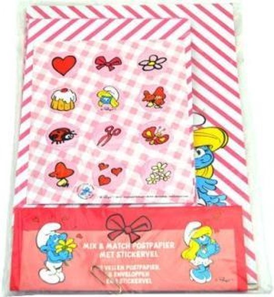 Postpapier - Smurfen - Papier - Enveloppen - Stickers