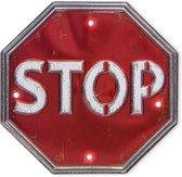 Balvi Muurdecoratie Stop 17,5 Cm Pvc Rood/wit