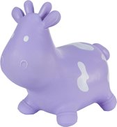 Hoppimals Rubber Jumping Animal Purple Cow + Pump - Un plaisir de saut énorme et unique