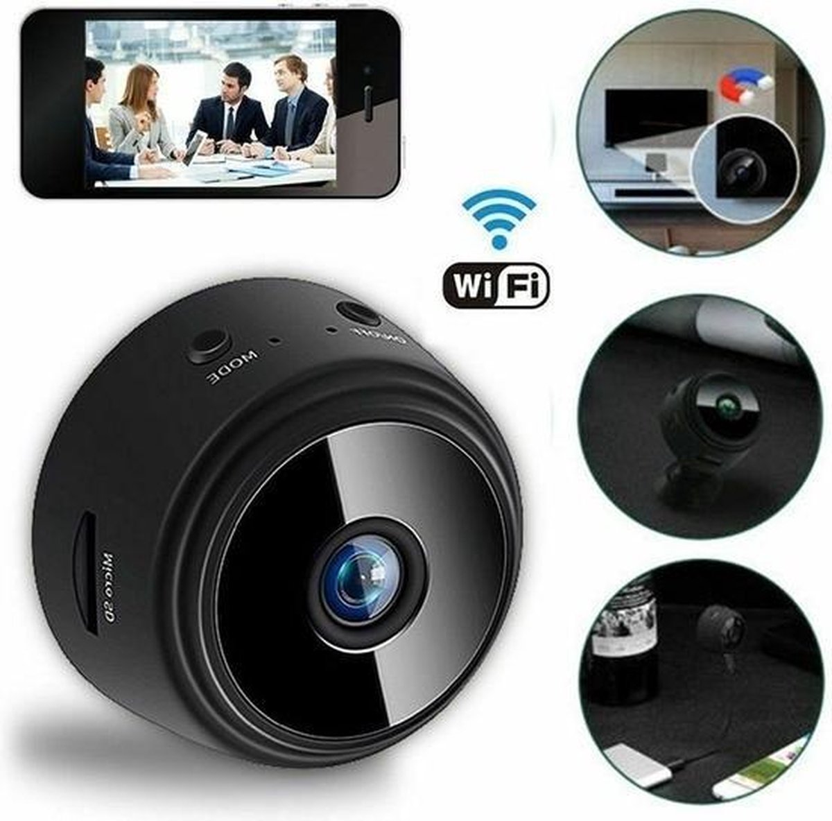Verborgen Beveiligingscamera Wifi Camera - Full HD 1080p - Bewegingsdetector - Erizon