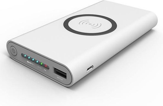 Sterkte krullen Meditatief 10000 mAh draadloze oplader Externe batterijoplader Snel opladen voor  iPhone X en meer | bol.com
