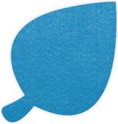 Blad vilt onderzetters  - Lichtblauw - 6 stuks - 9,5 x 9,5 cm - Tafeldecoratie - Glas onderzetter - Cadeau - Woondecoratie - Woonkamer - Tafelbescherming - Onderzetters Voor Glazen