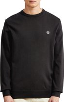 Fred Perry O-hals trui wol - zwart - Maat: S