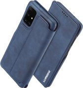 Hoesje Retro Book Case Kunstleer Blauw Geschikt voor Samsung Galaxy A31