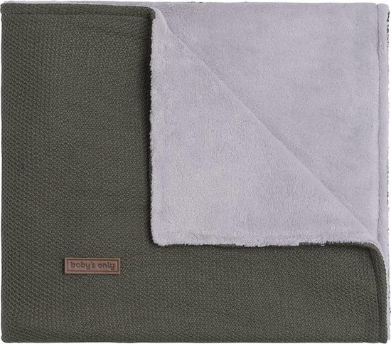 Baby's Only Gebreide ledikantdeken teddy - Baby deken Classic - Dekentje voor jongens en meisjes - 2.7 TOG - 100x135 cm - Khaki - Herfst & winter deken