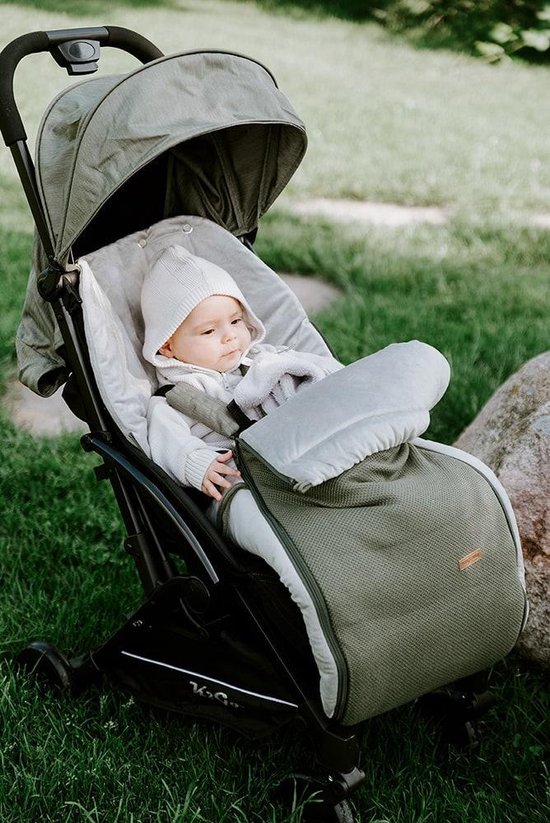 Baby's Only Voetenzak autostoel 0+ Classic - Stonegreen - Geschikt voor drie- en vijfpuntsgordel van Baby's Only — afbeelding 4