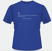 T-shirt "Fatal Error" (maat: L) | BSOD | Blue Screen of Death | Blue T-shirt of Death | Nerdshirt