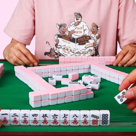Thumbnail van een extra afbeelding van het spel 4 in 1 20mm Top-kwaliteit Mini Travelling Mahjong Draagbare Acryl Majiang Set