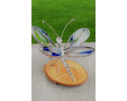 J Devlin Buntglas Libelle Deko – Handgefertigtes Glasornament Für Fenster & Garten
