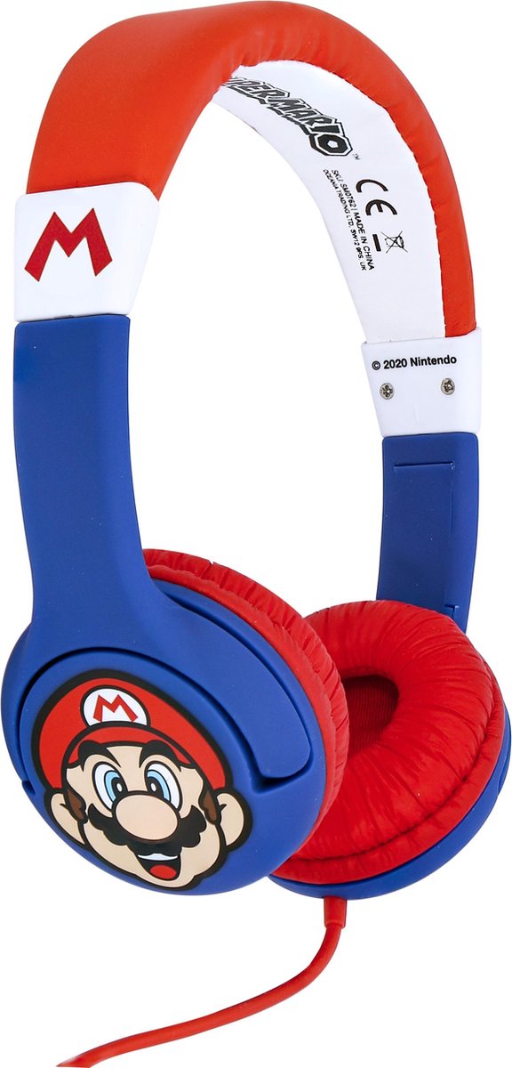Super Mario - kinder koptelefoon - volumebegrenzing - verstelbaar - comfortabel - OTL Technologies
