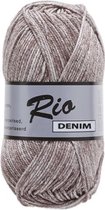 Lammy yarns - jeans katoen garen - Rio denim bruin (654) - pendikte 3 a 3,5mm - 5 bollen