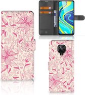 Telefoon Hoesje Xiaomi Redmi Note 9 Pro | Note 9S Magnet Case Pink Flowers