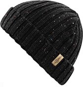 Speckle Muts Zwart - Zwarte Beanie - Wakefield Headwear - Mutsen