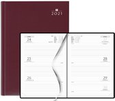 Castelli agenda H72 2021 - week - bureauagenda - Balacron - A5 formaat met een week op 2 bladzijde's - bordeaux