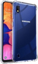 Samsung Galaxy A10 Backcover - Transparant - Shockproof randen - Siliconen hoesje