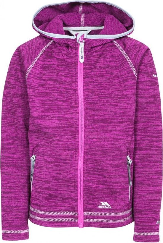 Trespass Girls Goodness Airtrap Fleece Hoodie (Purple Orchid Marl)