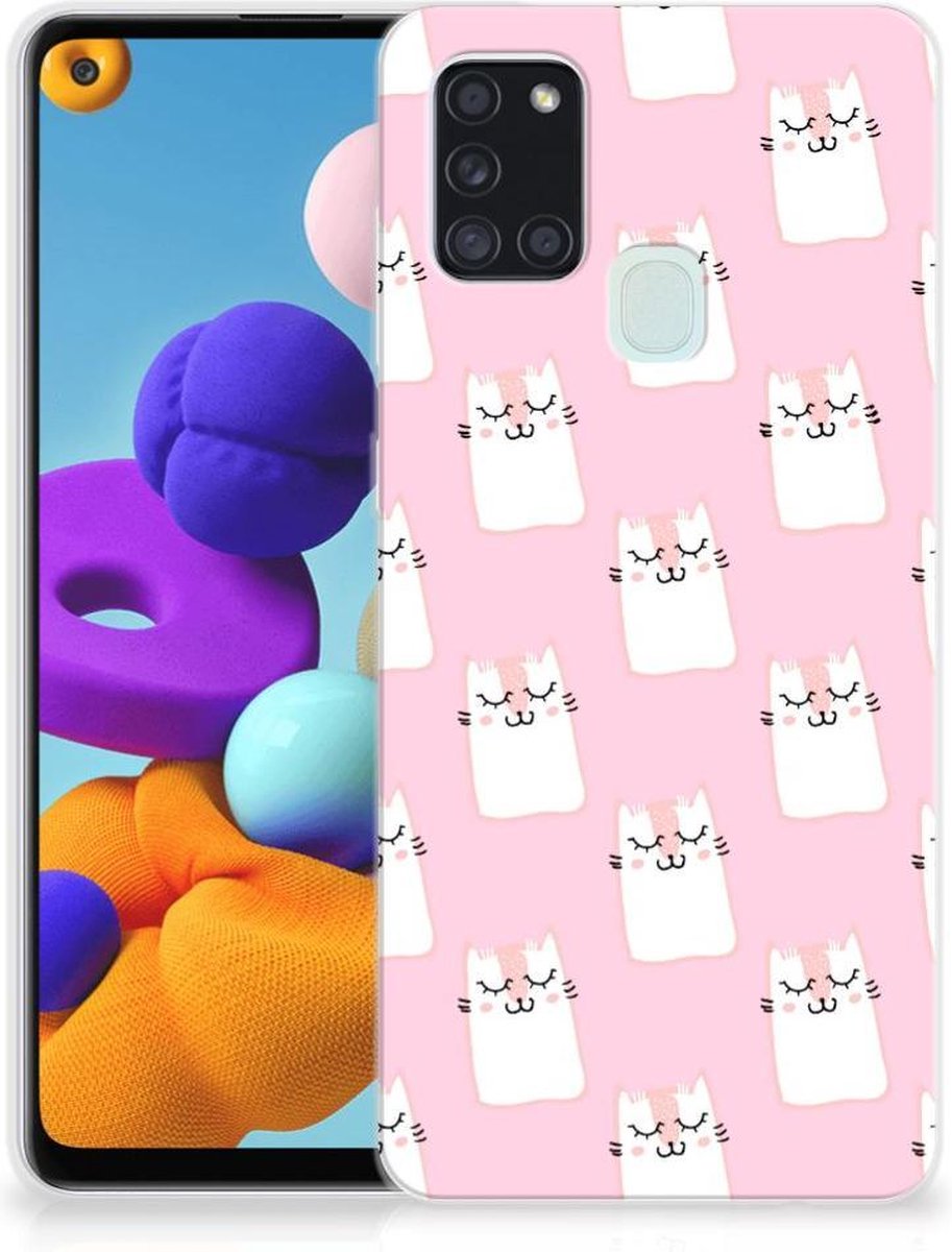 Samsung Galaxy A21s TPU Hoesje Sleeping Cats