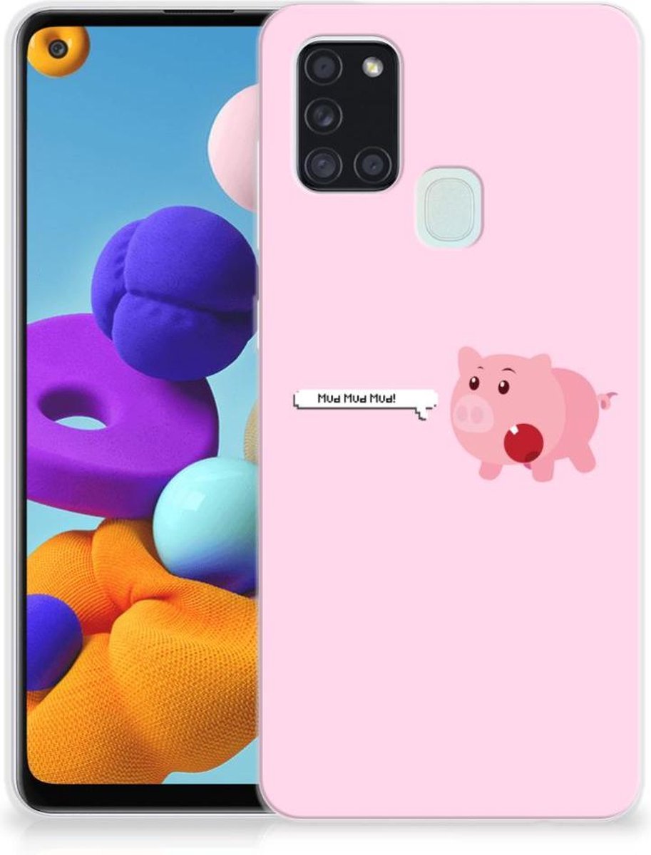 Samsung Galaxy A21s Telefoonhoesje met Naam Pig Mud