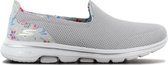 Skechers GOwalk 5 Flowery - Dames Sneakers Sportschoenen Schoenen Grijs 124004-GYMT - Maat EU 39.5 UK 6.5