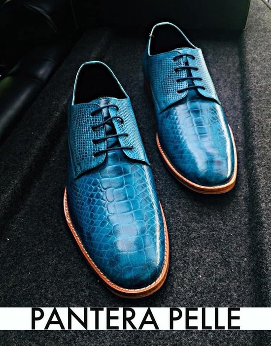 Chaussure homme en cuir Handgemaakt , bleu, taille 46 | bol.com