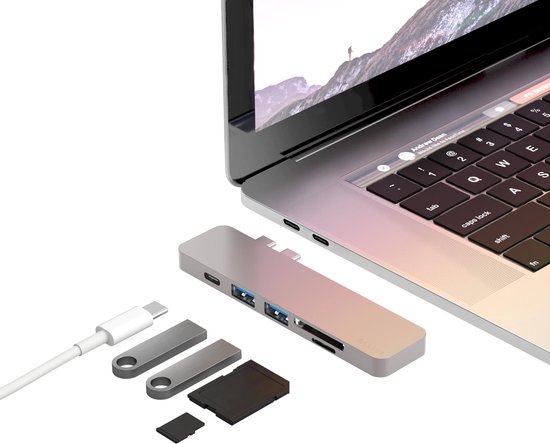 veer voordeel Eekhoorn iMounts Macbook USB-C hub - USB - SD - Silver 2021 | bol.com
