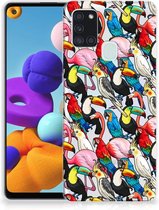 Leuk TPU Backcase Geschikt voor Samsung Galaxy A21s Telefoon Hoesje Birds
