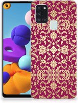 Beschermhoesje Geschikt voor Samsung Galaxy A21s Smartphone hoesje Barok Pink