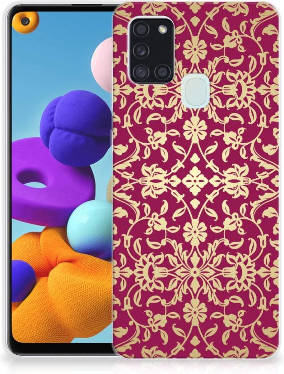 Siliconen Hoesje Samsung Galaxy A21s Barok Pink