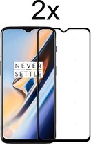 OnePlus 6T Screenprotector - Beschermglas OnePlus 6T Screen Protector Glas - Full cover - 2 stuks