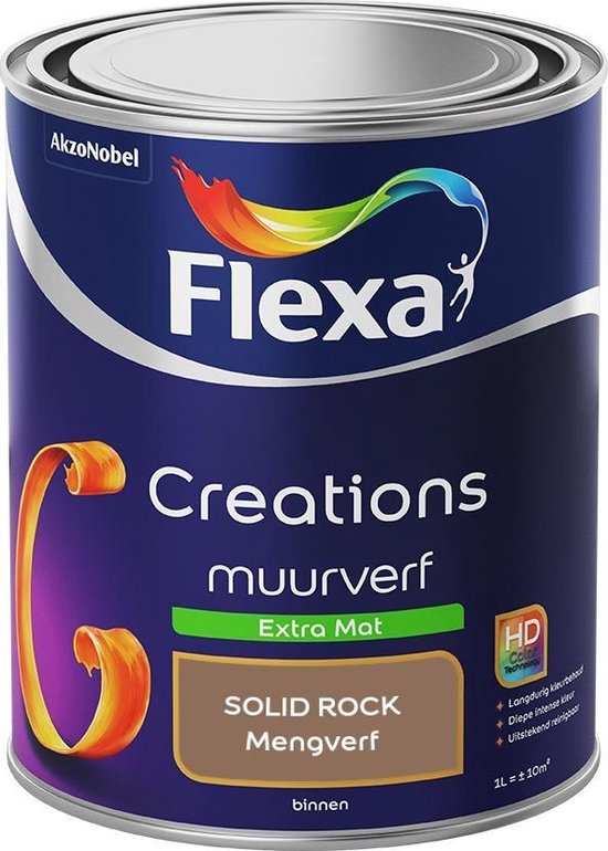 Flexa Creations Muurverf - Extra Mat - Mengkleuren Collectie - Solid Rock - 1 liter