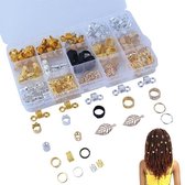 180 pièces Cheveux dread tresses Dreadlock Perles réglables poignets pinces à Cheveux Accessoires de vêtements pour bébé - DIY